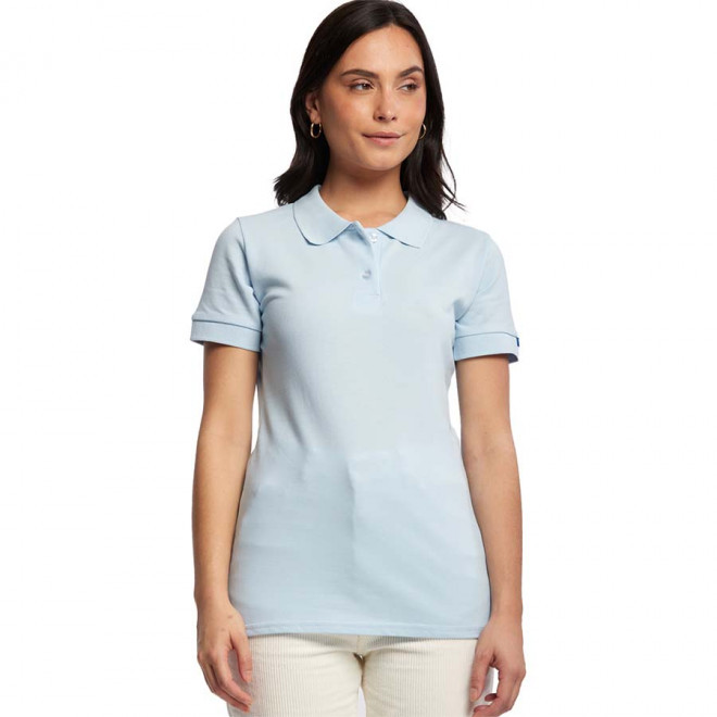 POLO FEMME LES FILOSOPHES PUBLICITAIRE 'BEAUVOIR' - bleu ciel