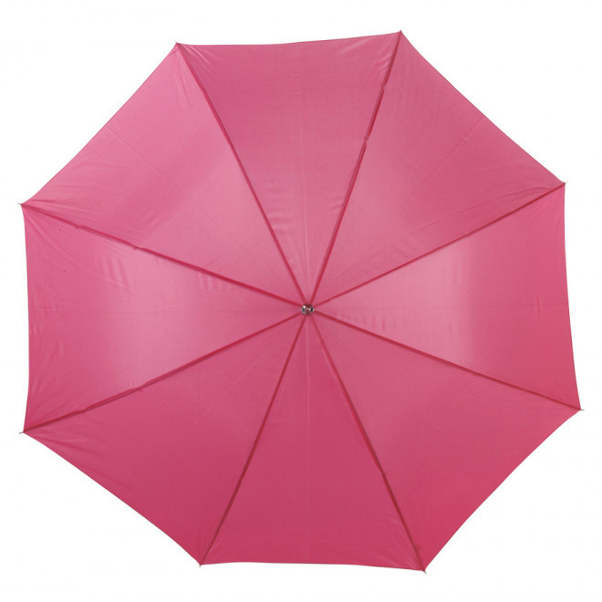 PARAPLUIE PUBLICITAIRE MANCHE DROIT OUVERTURE AUTO 'ABERDEEN BOIS' - rose