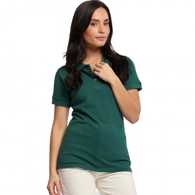 POLO FEMME LES FILOSOPHES PUBLICITAIRE 'BEAUVOIR' - vert