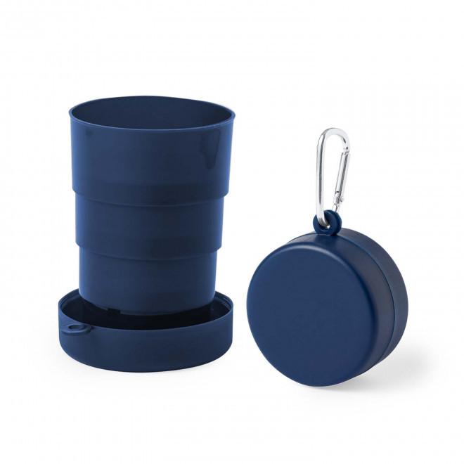GOBELET PLIABLE PUBLICITAIRE 'SAMANIA RECYCLE' - bleu marine