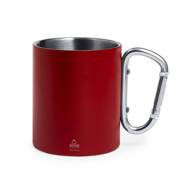 MUG MOUSQUETON PERSONNALISABLE 'MACKENZA RECYCLEE' - rouge