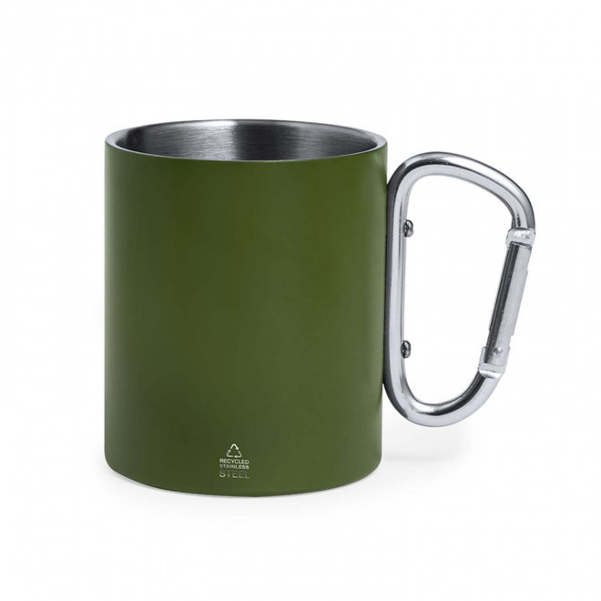 MUG MOUSQUETON PERSONNALISABLE 'MACKENZA RECYCLEE' - vert