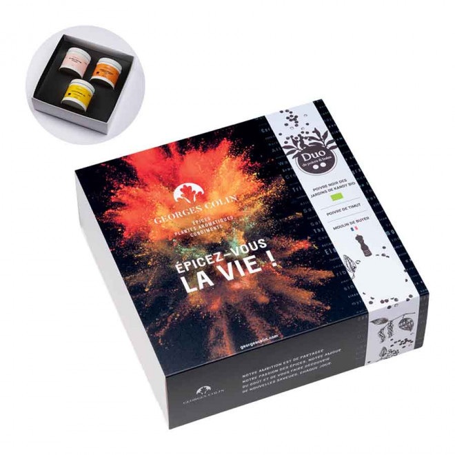 COFFRET EPICES PUBLICITAIRE 'DOUCEURS & DESSERTS' - blanc