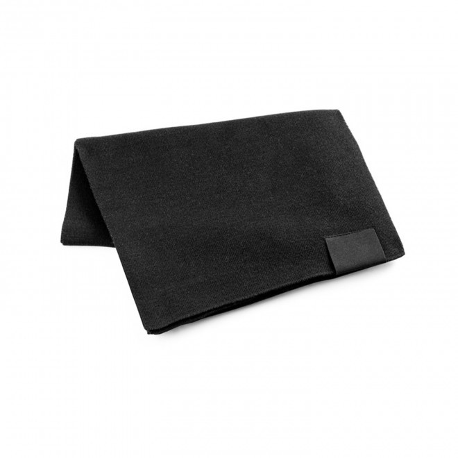 ECHARPE RECYCLE PERSONNALISABLE 'TAGLINE' - noir