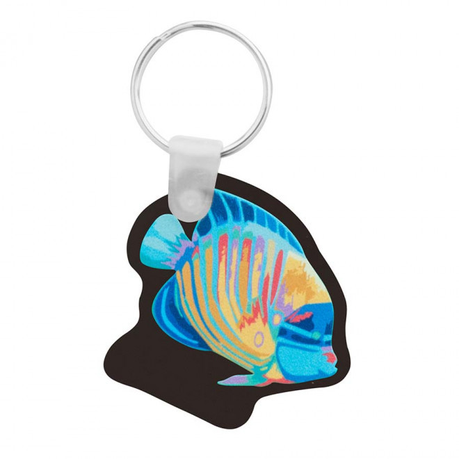 PORTE-CLÉS PUBLICITAIRE SUR MESURE EN ACRYLIQUE RIGIDE 'OLEIRAS' - noir