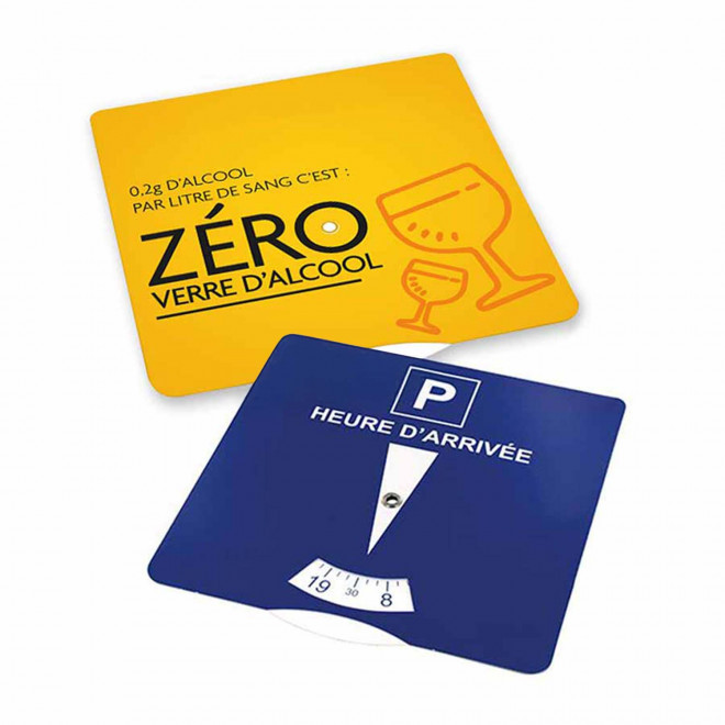 DISQUE DE STATIONNEMENT PUBLICITAIRE 'APARKA ZERO ALCOOL' - zéro alcool