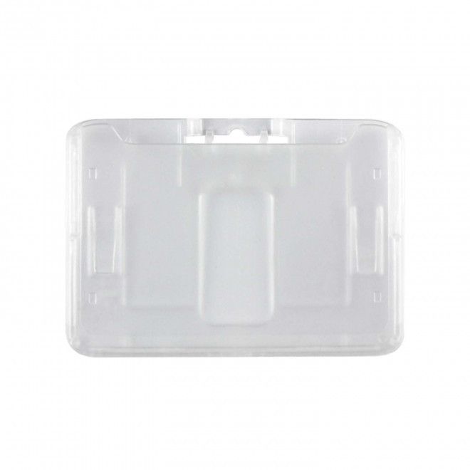 PORTE-BADGE RIGIDE HORIZONTAL 'KATY' - transparent