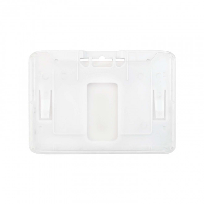 PORTE-BADGE RIGIDE HORIZONTAL 'KATY' - blanc