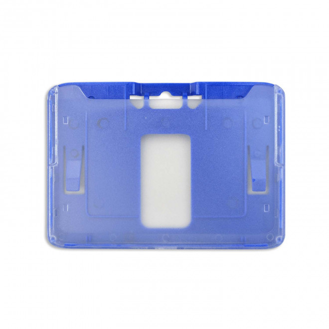 PORTE-BADGE RIGIDE HORIZONTAL 'KATY' - bleu