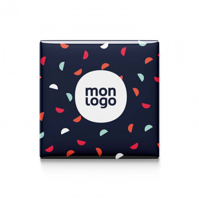 BADGE AIMANTE CARRE PERSONNALISABLE 'KIMY' - 4 x 4 cm