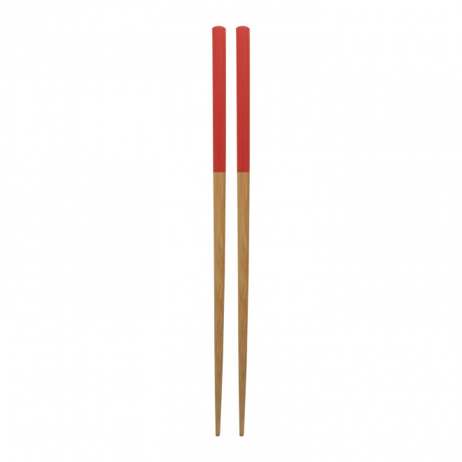 BAGUETTES PERSONNALISABLE EN BAMBOU 'BOLSU' - rouge