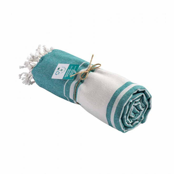 PAREO/FOUTA PERSONNALISABLE 'HORTENSE 180 RECYCLE CLASSIQUE' - vert clair