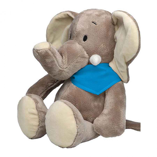 PELUCHE ELEPHANT PERSONNALISABLE 'DUMBA BANDANA' - turquoise
