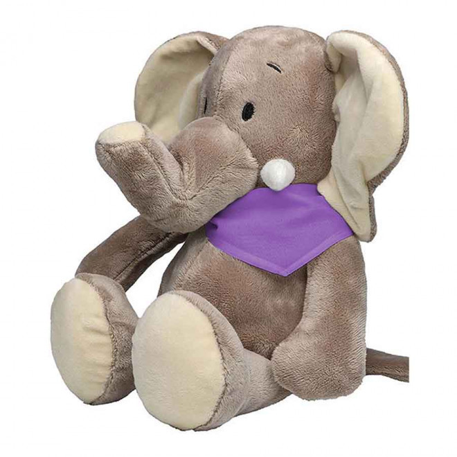 PELUCHE ELEPHANT PERSONNALISABLE 'DUMBA BANDANA' - violet