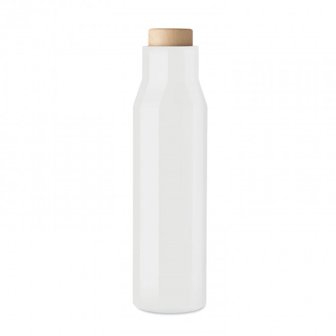 BOUTEILLE PERSONNALISÉE ISOTHERME À DOUBLE PAROI 500ML 'HALVAR' - blanc