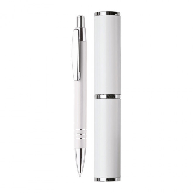 STYLO PERSONNALISÉ EN ALUMINIUM 'ROCOCO' - blanc
