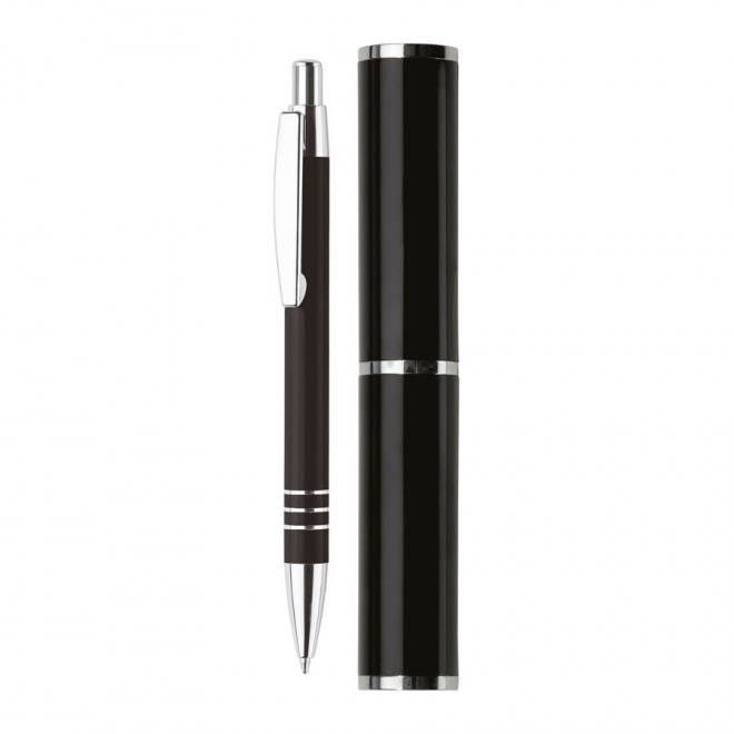 STYLO PERSONNALISÉ EN ALUMINIUM 'ROCOCO' - noir
