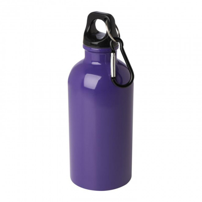 GOURDE EN ACIER RECYCLE 400ML PERSONNALISABLE 'AVEREST' - violet