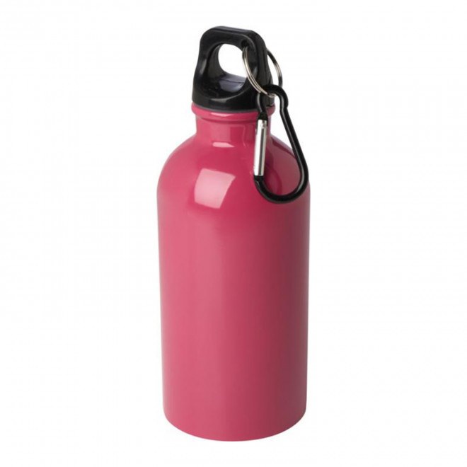GOURDE EN ACIER RECYCLE 400ML PERSONNALISABLE 'AVEREST' - magenta