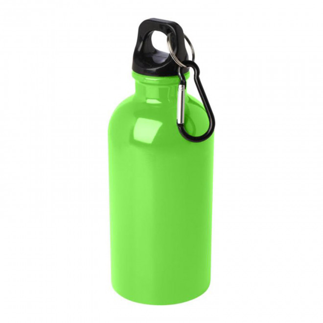 GOURDE EN ACIER RECYCLE 400ML PERSONNALISABLE 'AVEREST' - vert pomme