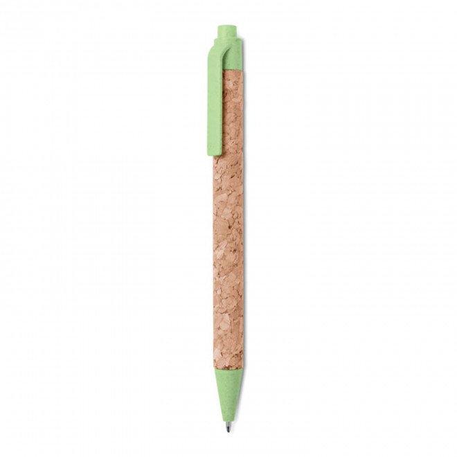 STYLO PERSONNALISABLE EN LIÈGE 'NOSTRO' 4J - vert