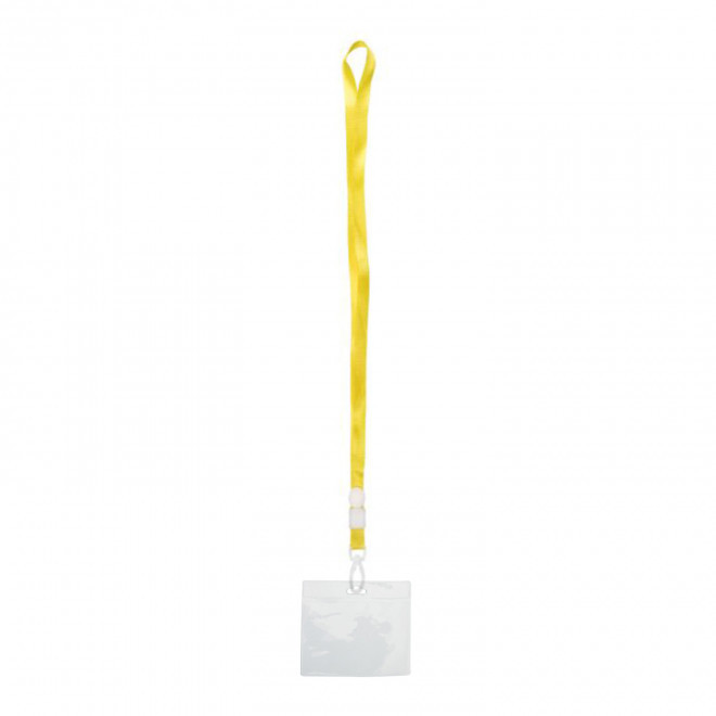 TOUR DE COU AVEC PORTE CARTES 'MOTI' - jaune