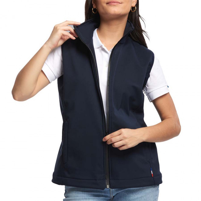 SOFTSHELL BW FEMME MUSTAGHATA® PERSONNALISABLE 'SEMNOZ' - bleu marine