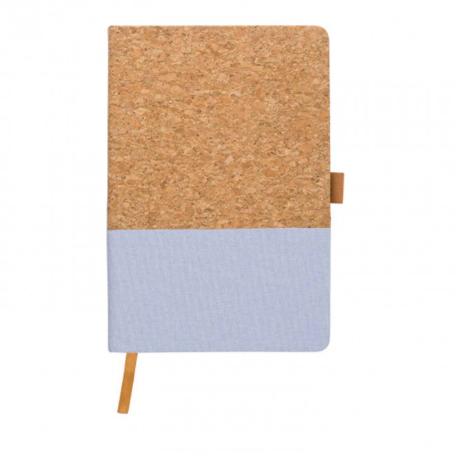 CARNET A5 PERSONNALISABLE LIEGE COTON 'NATURON COLOR' - lilas