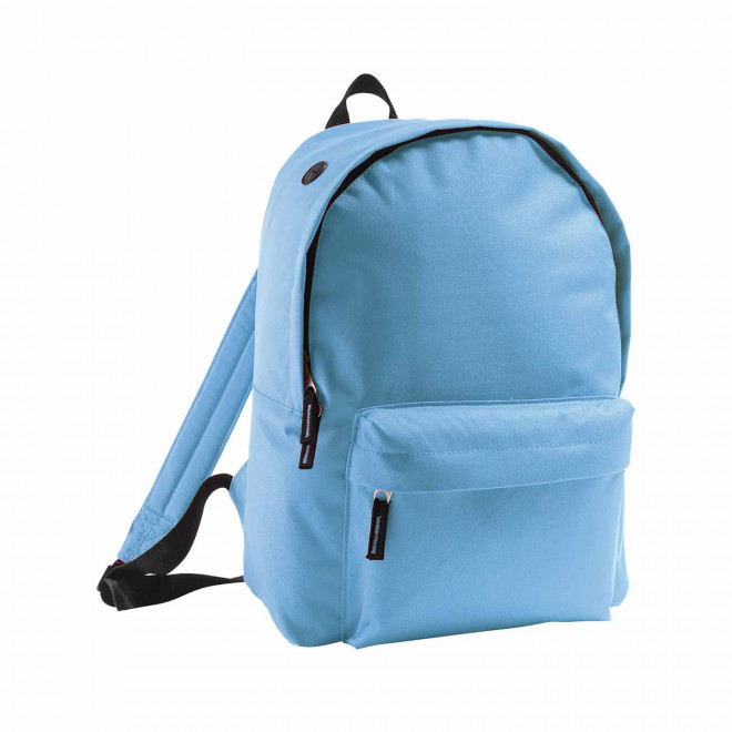SAC A DOS PERSONNALISABLE EN POLYESTER 'RIDER' - bleu ciel