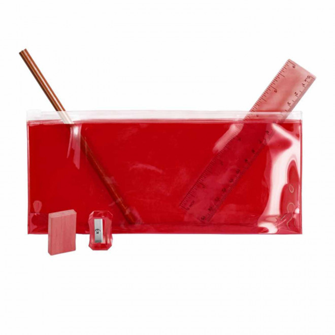 TROUSSE ECOLIER PERSONNALISABLE 'HIGH SCHOOL' - rouge