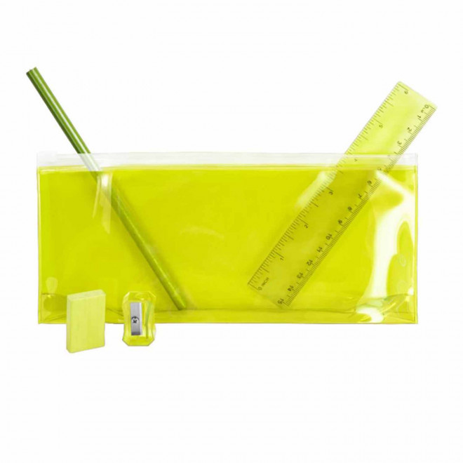 TROUSSE ECOLIER PERSONNALISABLE 'HIGH SCHOOL' - vert fluo