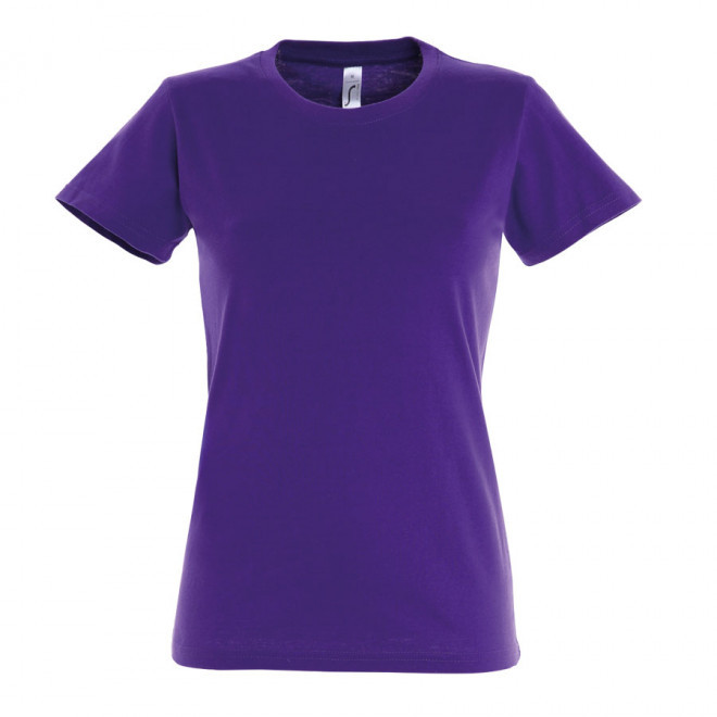 TEE-SHIRT COULEUR FEMME 'IMPERIAL' 190 GR/M² - violet foncé