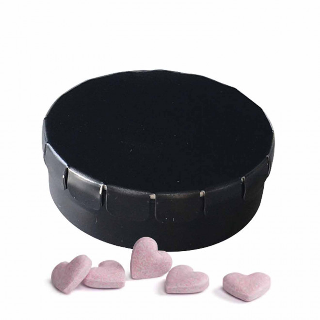 EXPRESS 48H - BOÎTE À BONBONS COEUR PUBLICITAIRE 'CLIC CLAC' - noir