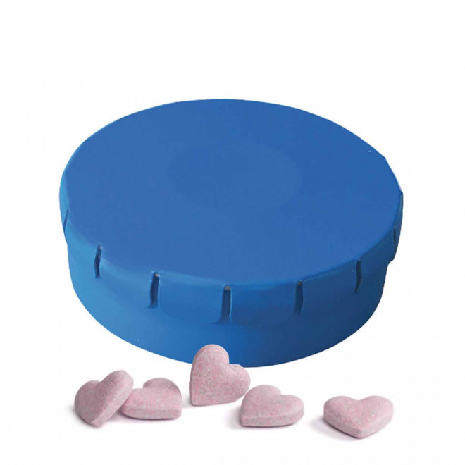 EXPRESS 48H - BOÎTE À BONBONS COEUR PUBLICITAIRE 'CLIC CLAC' - bleu clair mat