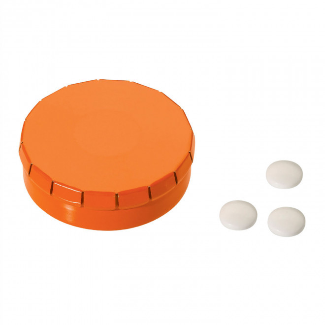 RAPIDE 4J - BOÎTE BONBONS MENTHE PERSONNALISABLE 'CLIC CLAC EUROPE' - orange