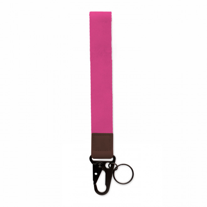 PORTE-CLE PERSONNALISABLE AVEC MOUSQUETON 'CAPTY' - rose