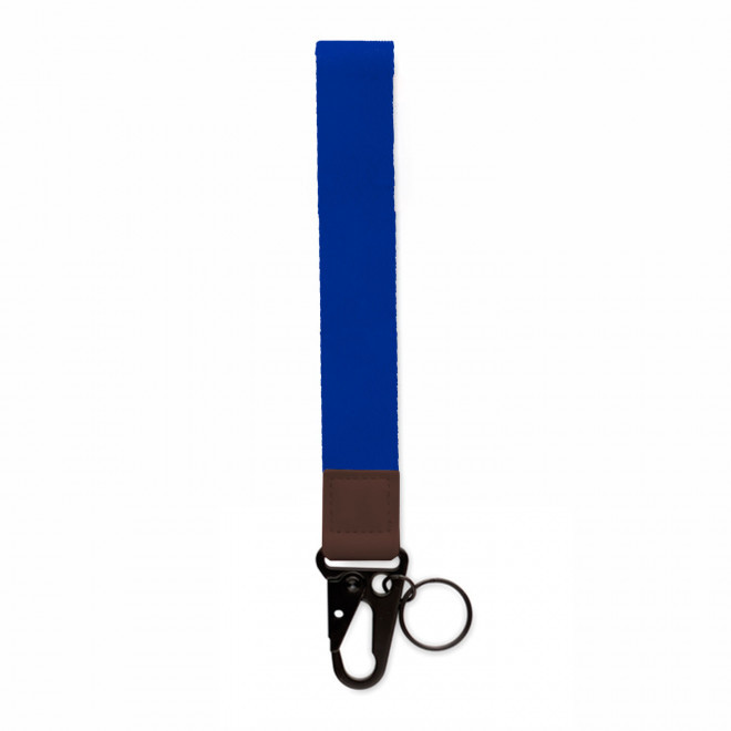 PORTE-CLE PERSONNALISABLE AVEC MOUSQUETON 'CAPTY' - bleu foncé