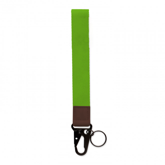 PORTE-CLE PERSONNALISABLE AVEC MOUSQUETON 'CAPTY' - vert clair