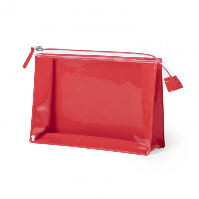 TROUSSE DE TOILETTE PERSONNALISABLE 'AHO' - rouge