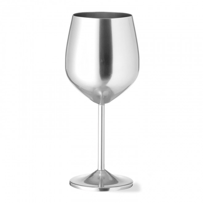 VERRE A VIN PERSONNALISABLE ALUMINIUM 'VINYCOLOR' - argenté