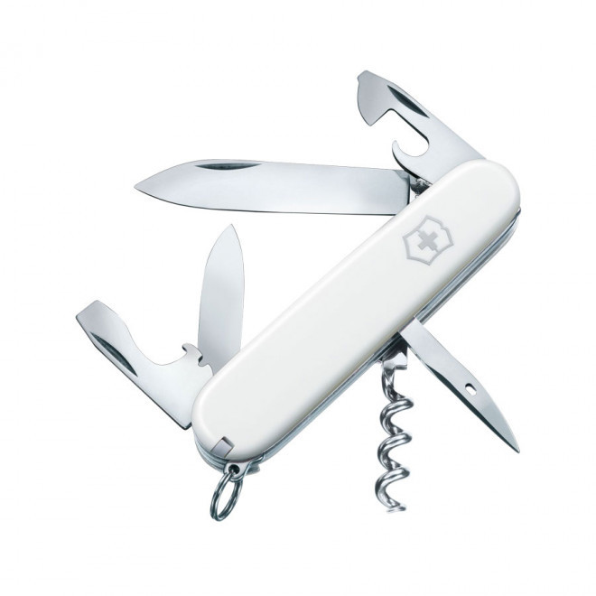 COUTEAU SUISSE PUBLICITAIRE 2 FONCTIONS 'SPARTAN' - blanc