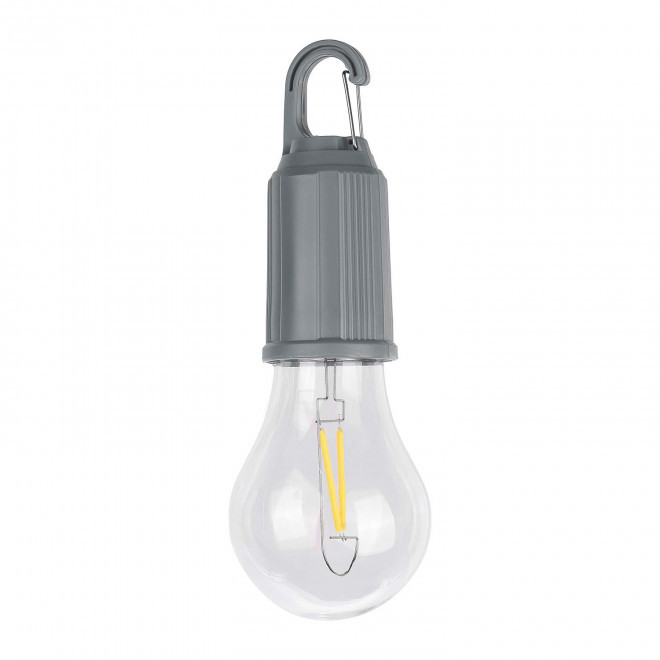 LAMPE AMPOULE AVEC MOUSQUETON PERSONNALISABLE 'DAYTAY' - gris
