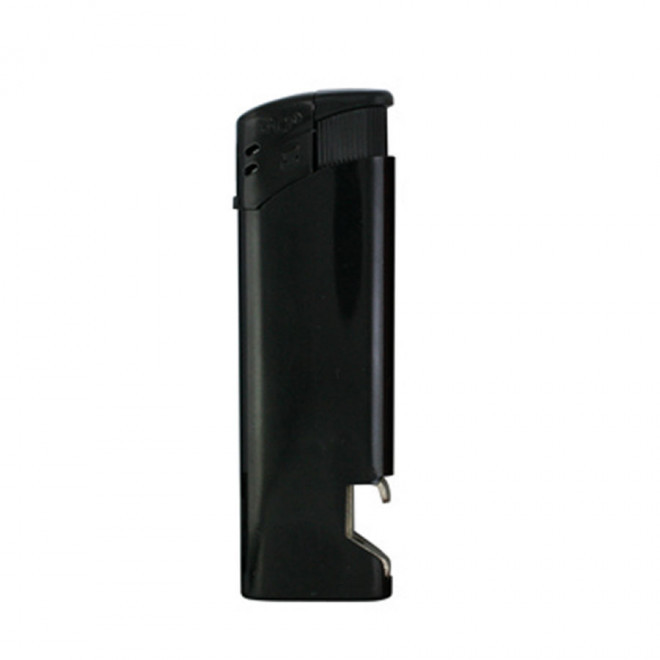 BRIQUET PUBLICITAIRE RECHARGEABLE DECAPSULEUR PIEZO 'SETH' - noir