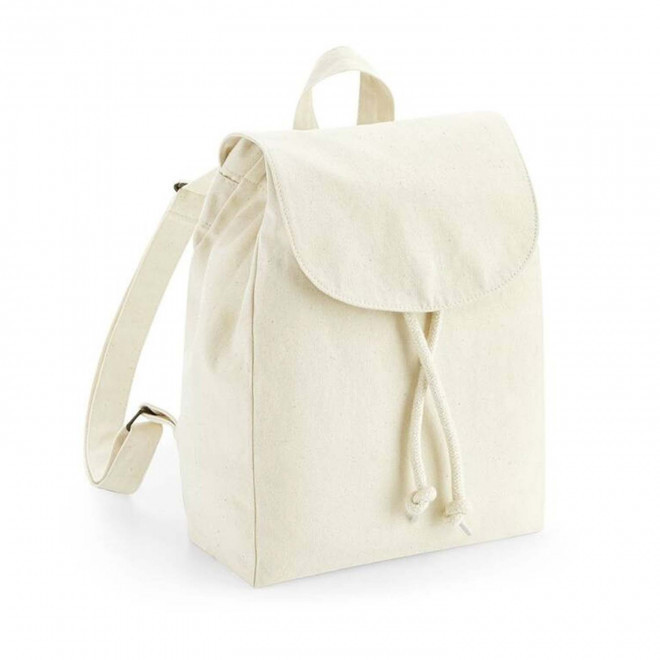 MINI SAC A DOS COTON ORAGANIQUE PERSONNALISABLE 'MATE' - naturel