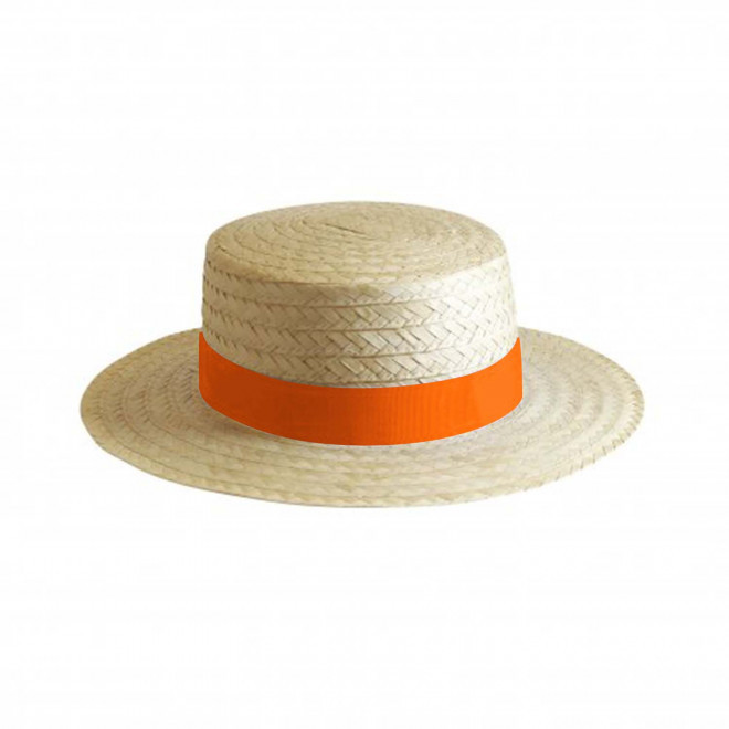 CHAPEAU CANOTIER PERSONNALISABLE 'CANOTA EU' - orange fluo