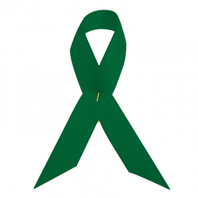 BROCHE RUBAN PERSONNALISÉE EN SATIN 'SOUTIEN' - vert