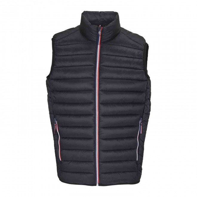 DOUDOUNE SANS MANCHE PERSONNALISABLE HOMME 'VICTOIRE' - noir