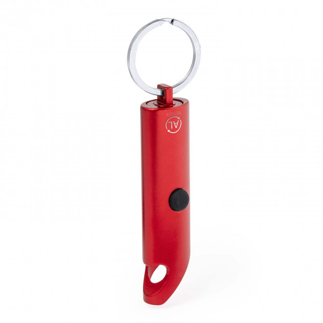 PORTE-CLE LAMPE DECAPSULEUR PERSONNALISABLE 'SHING' - rouge