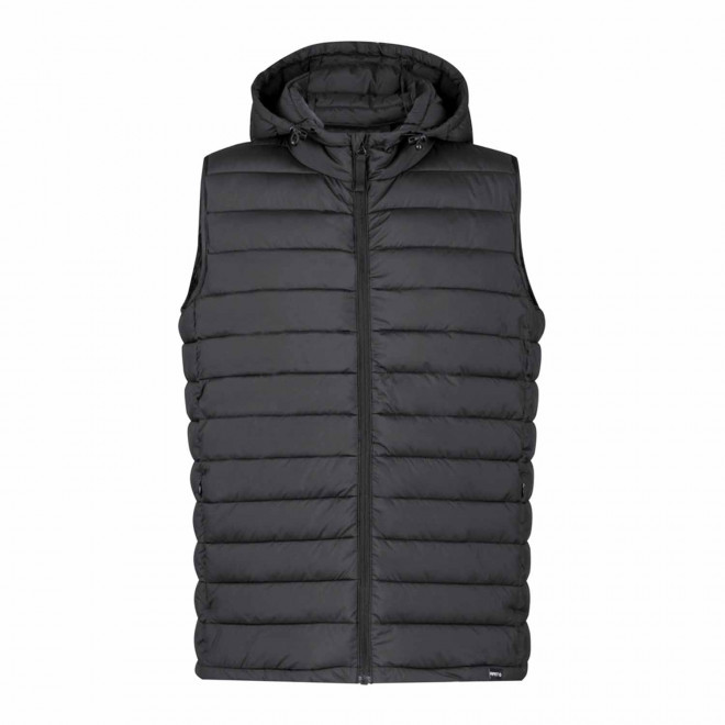 BODYWARMER PERSONNALISABLE A CAPUCHE RPET 'SANBEL'  - noir