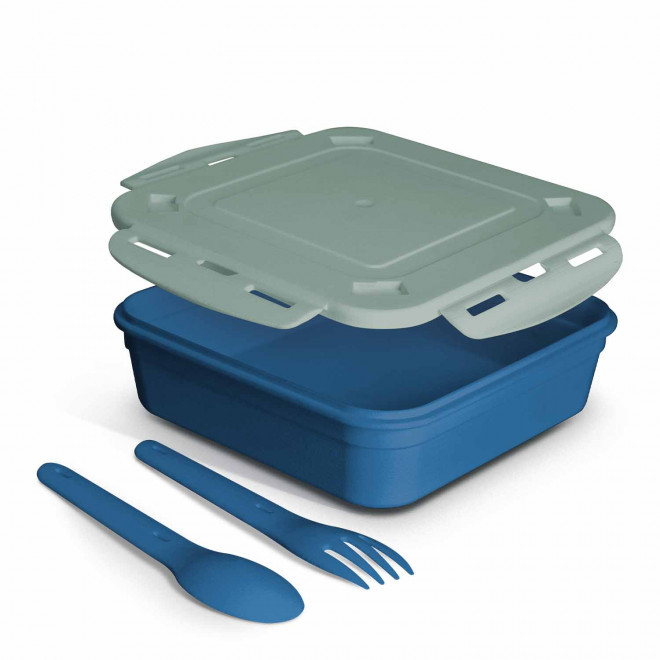 LUNCH BOX PERSONNALISABLE 'PASTO' - bleu/vert